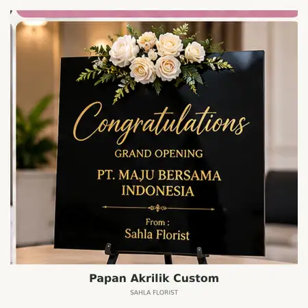 Papan Bunga Akrilik Sepaku